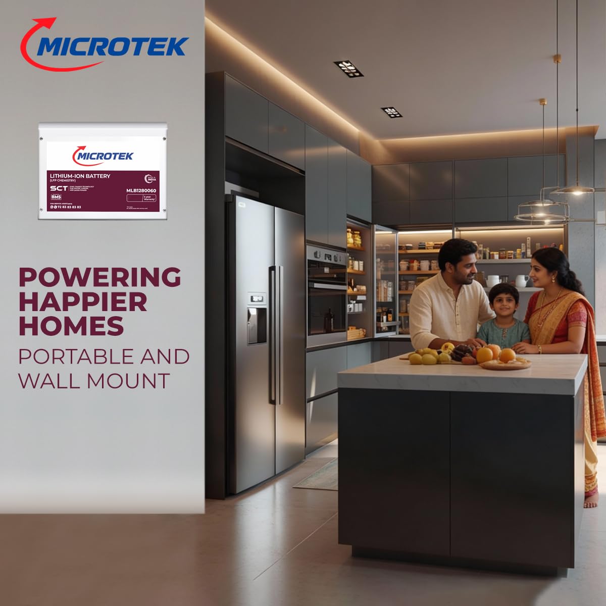 Microtek Lithium Ion Battery MLB1280060 100Ah/12.8V