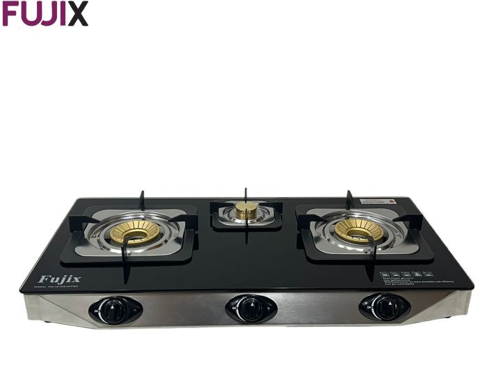 Fujix 3 Burner Automatic Gas Stove 3-N5_M75_ Black