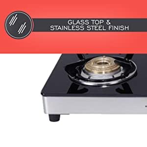 Elica 3 Burner Gas Stove with Toughened Glass Top 773 CT VETRO (DT AI SERIES)