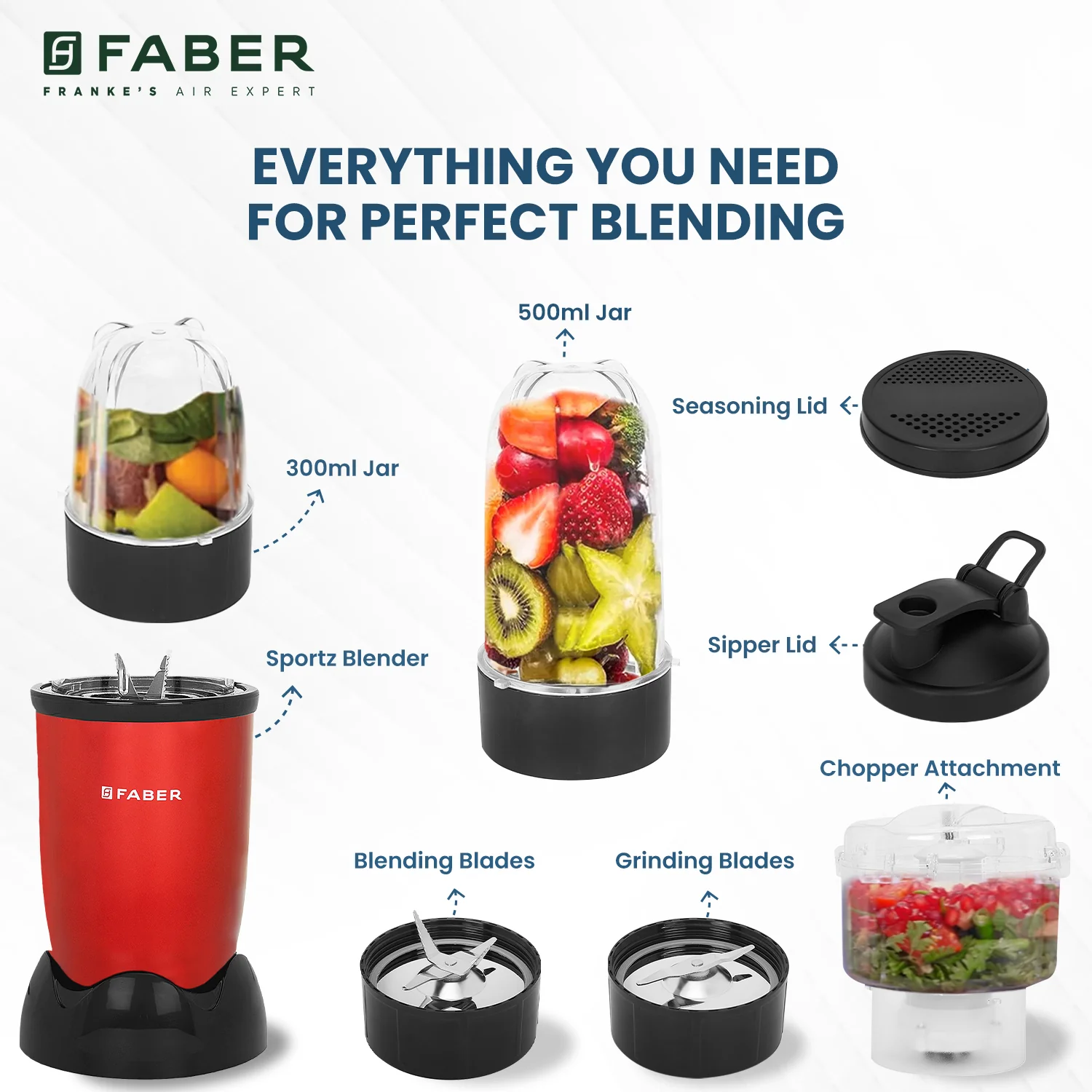 Faber SPORTZ BLENDER 3 in 1 - RED VELVET
