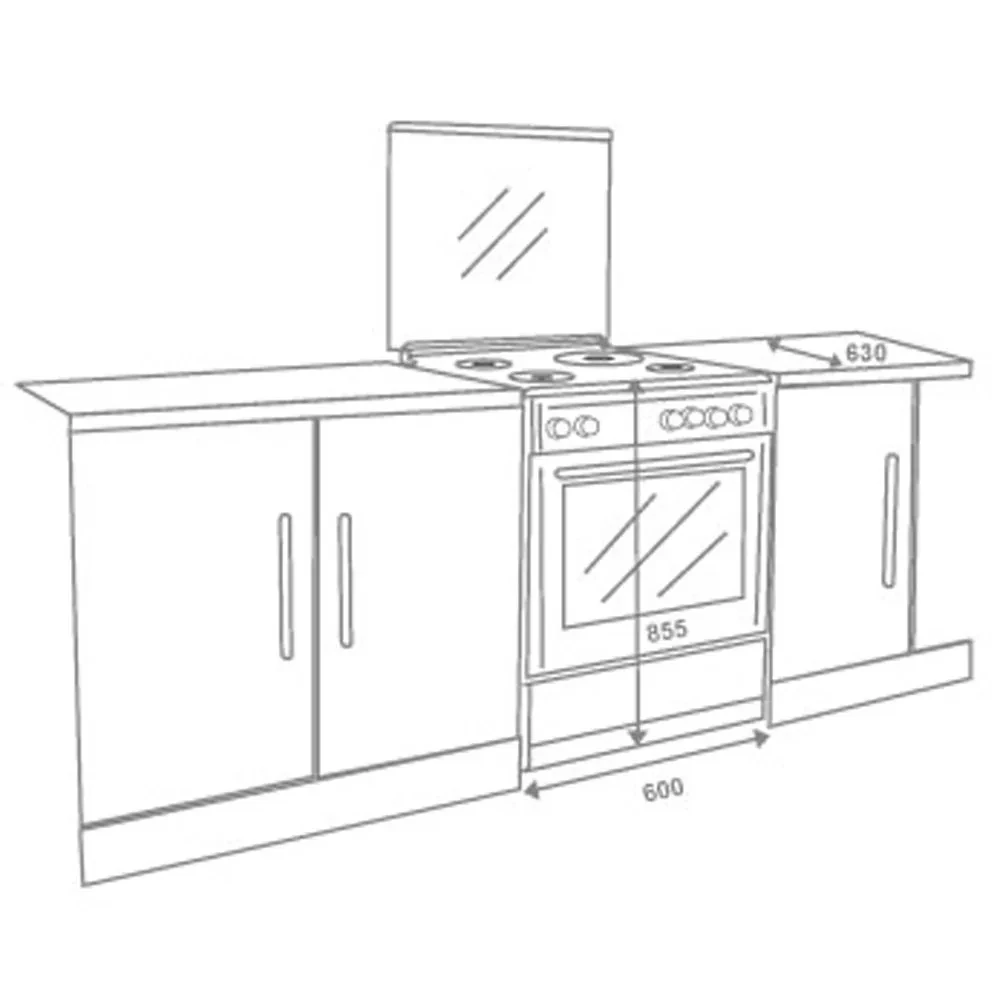 Elica 54 Liter Cooking Range Cooking Range - F 6402ZGRH