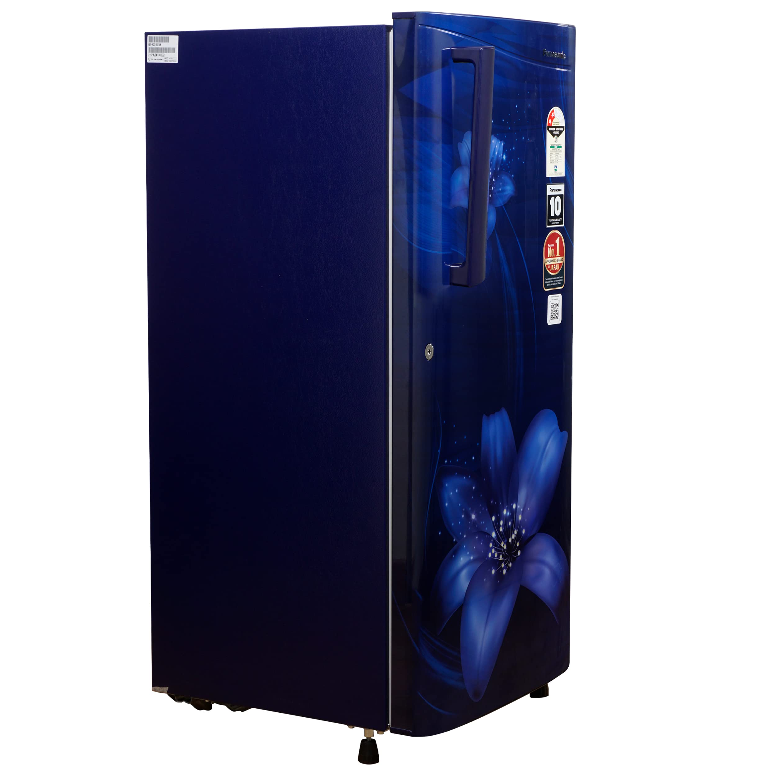Panasonic 197 Litre Single Door Floral In Blue With Handle-NR-A201BEAN