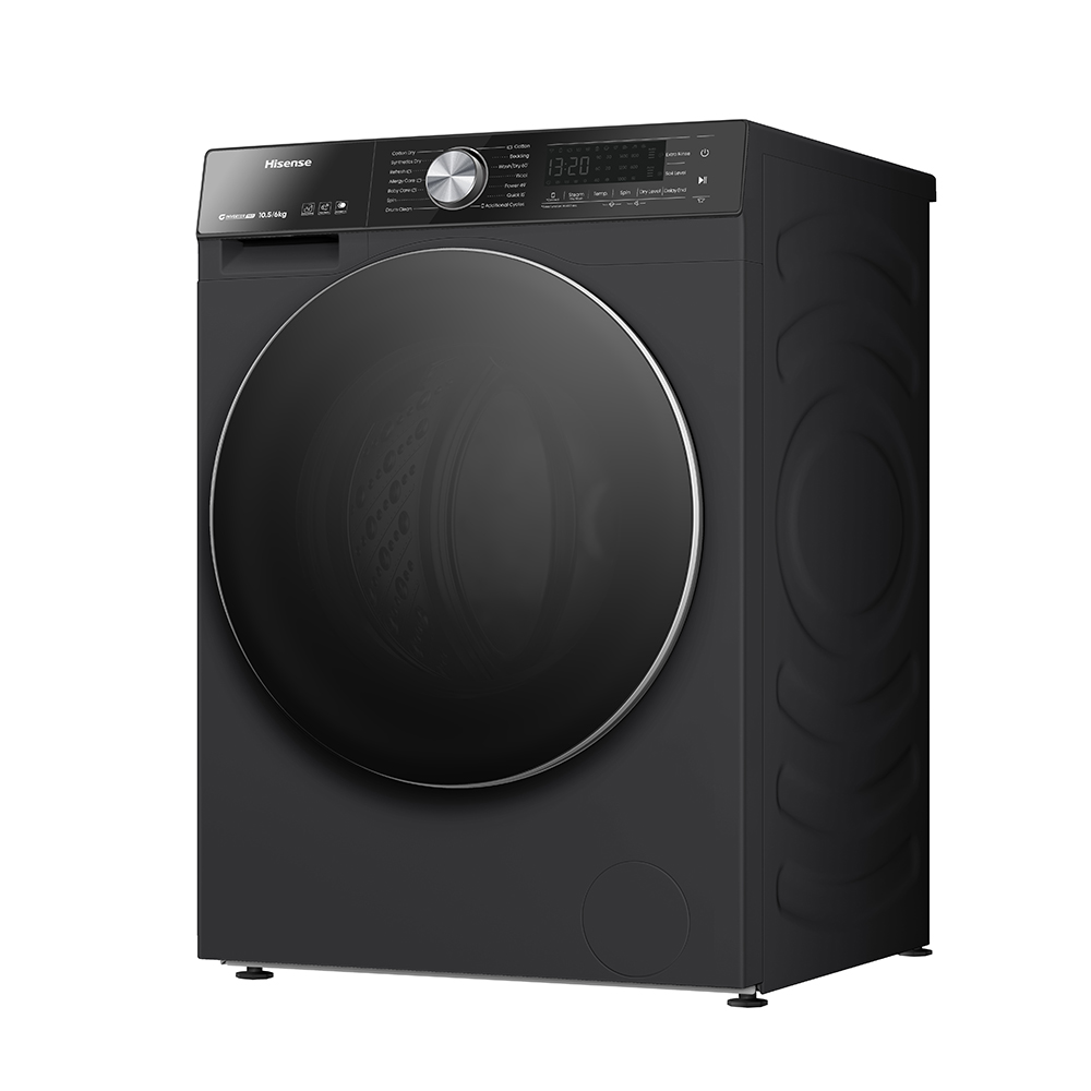 Hisense Front Load Washer and Dryer 10.5KG (WD5S1085BB), with Wifi- Premium Black 