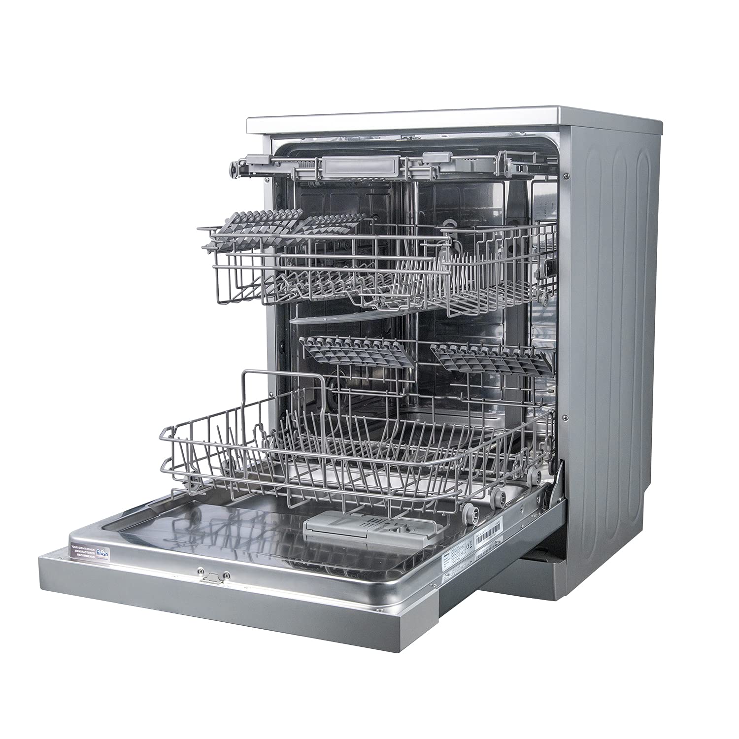 Hisense Dishwasher 15 Place Settings Free Standing Dish Washer With LED Display Control Panel & Duel Zone Wash (Silver) H15DSS