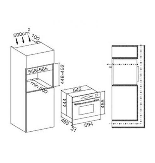 Faber Built-In Microwave Oven FBIMWO 32L CGS, (Grill + Convection), 10 Auto Cook Menus - Stainless Steel Finish