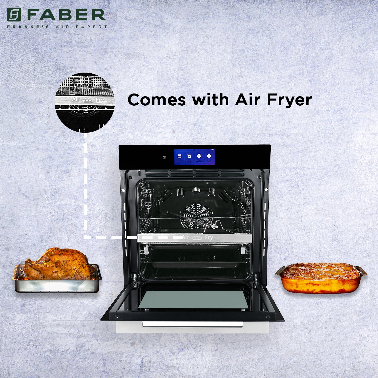 Faber Built In Oven 83 Litres, 18 Cooking Function FBIO 83L 18F TFT BK-N
