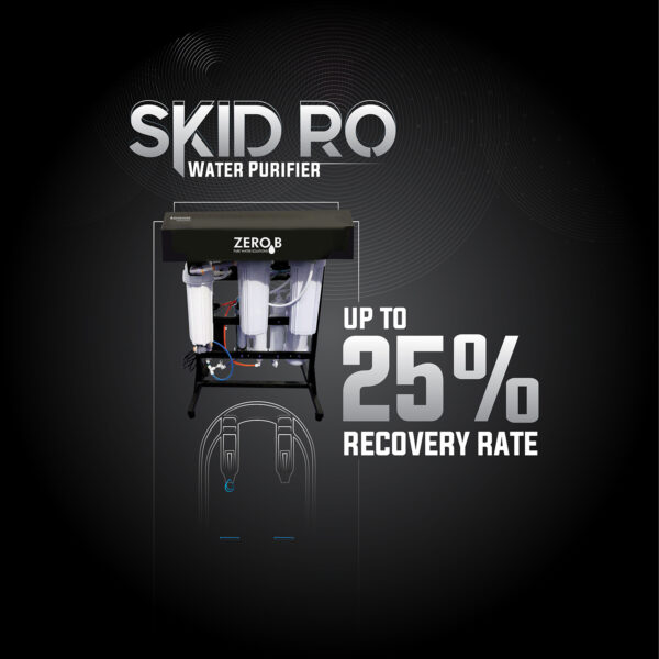 Zero B  SKID ( RO ) 50 LPH Water Purifier | 6 Stage