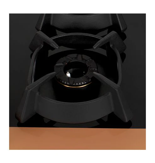 Faber Hob Utopia Pro HT 905 BR CI - 5 Burner, 90cm, Flame Failure Device For Safety, Full Brass Burner, 8mm Black Tempered Glass