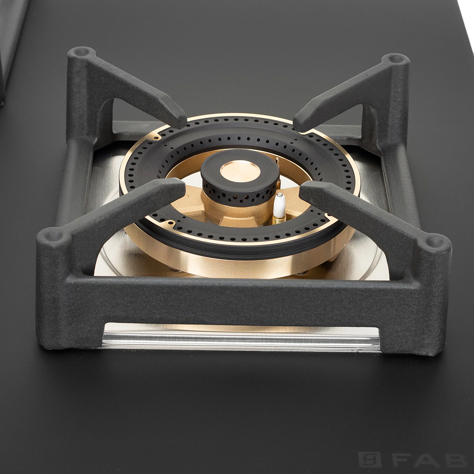 Faber Hob Bella HT 753 BR AI FFD - 3 Burner, 75cm, Built-In Auto Electric Ignition, Flame Failure Device For Safety, Full Brass Burner