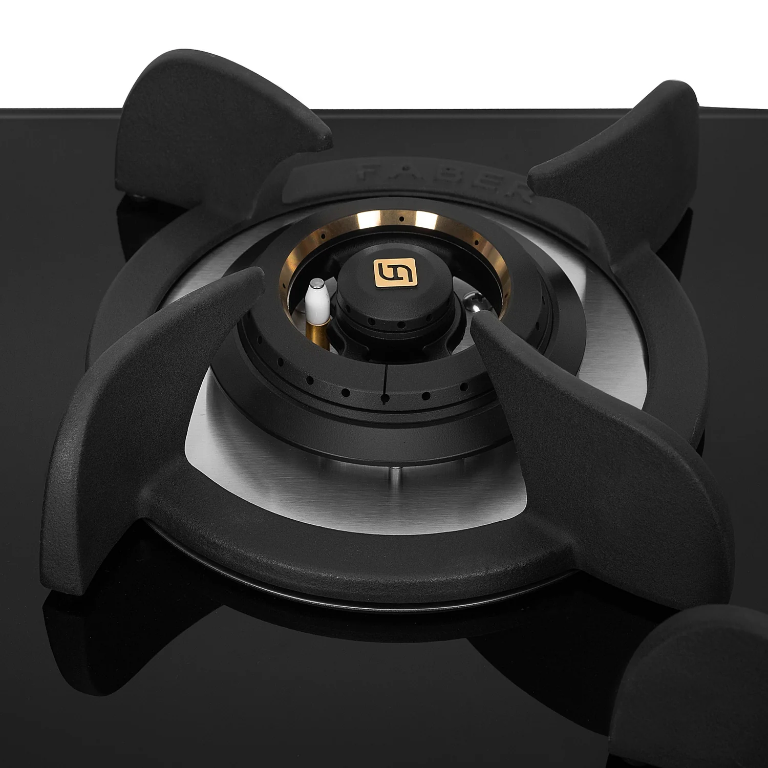 Faber Hob Ultima Plus HT 783 CRS BR CI AI | Top 3 Burner 78cm Toughened Glass, Automatic Electric Hob (Premium Quality Knob, Black)