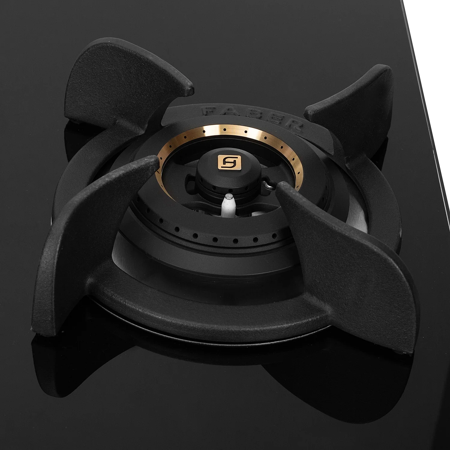 Faber Hob Ultima Plus HT 783 CRS BR CI AI | Top 3 Burner 78cm Toughened Glass, Automatic Electric Hob (Premium Quality Knob, Black)