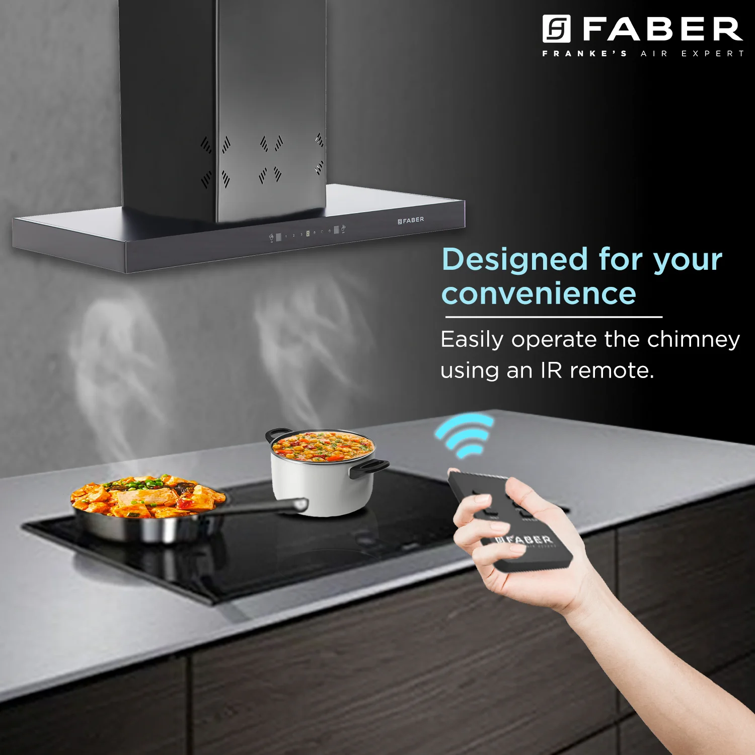 Faber Hood Cygnus IND HC SC FL BK 90, Auto Clean,Touch & Gesture Control