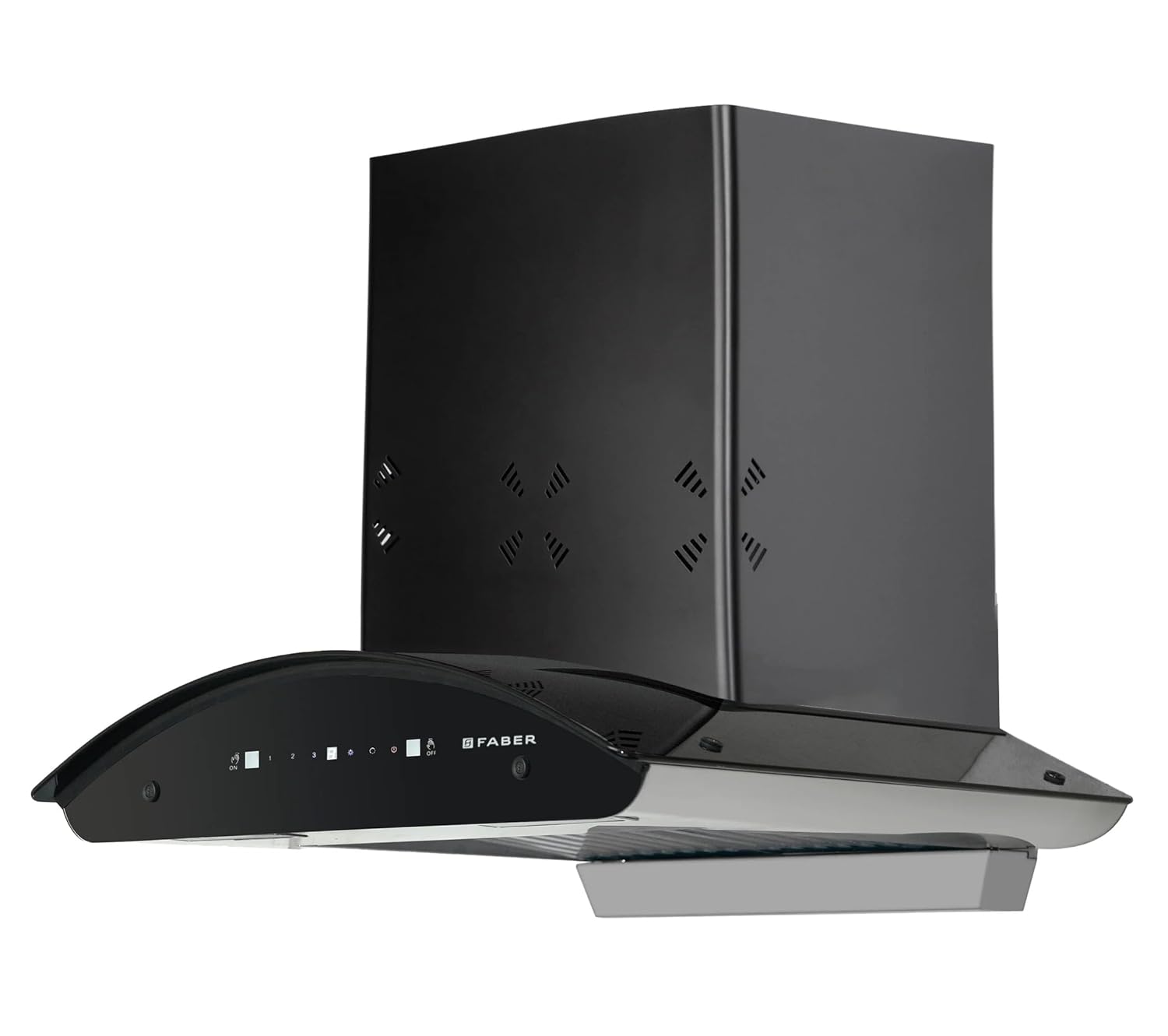 Faber Hood Ellora 3D IN HC SC FL BK 60, Auto Clean, Odor sensor 60cm