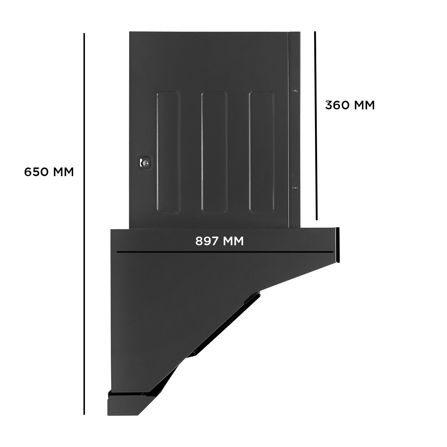 Faber Thunder Storm FL SW SC BK 90, Steam Auto Clean, Flat 90cm