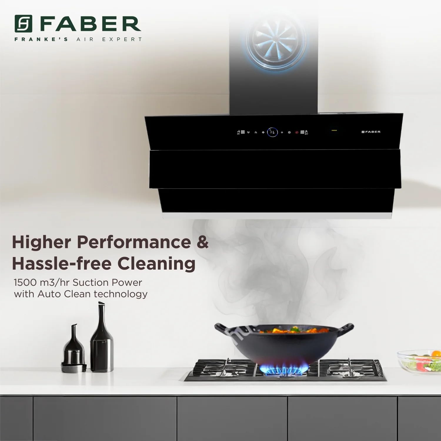 Faber Hood COMET BLDC FL HC BK 90, Auto Clean 90cm