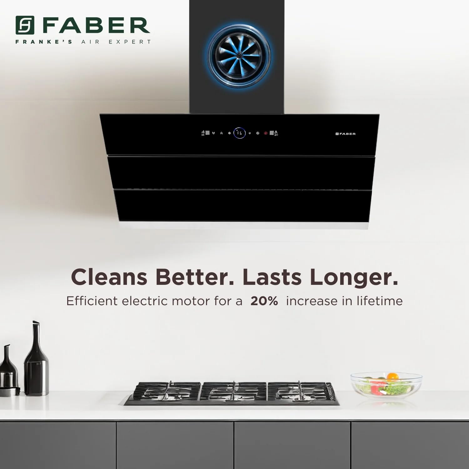 Faber Hood COMET BLDC FL HC BK 90, Auto Clean 90cm