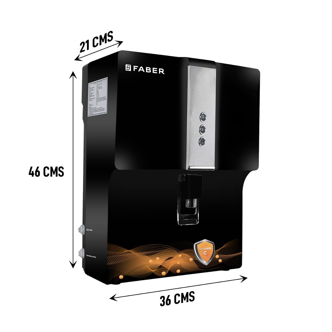 Faber C-Guard Plus RO+UV+MAT+Vit C, 7L  Ro Water Purifier