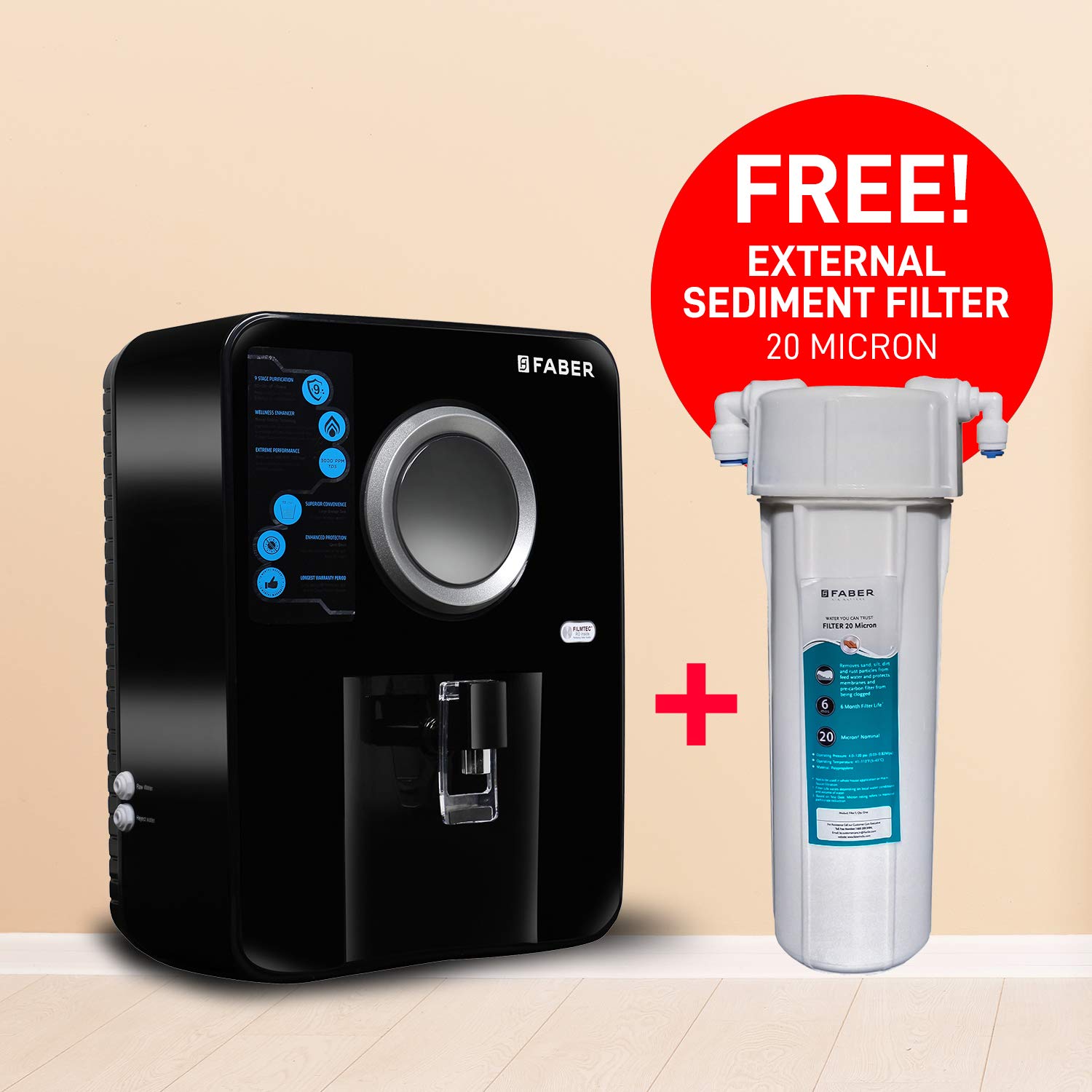 Faber Altroz (RO+UV+UF+MAT), Water Purifier