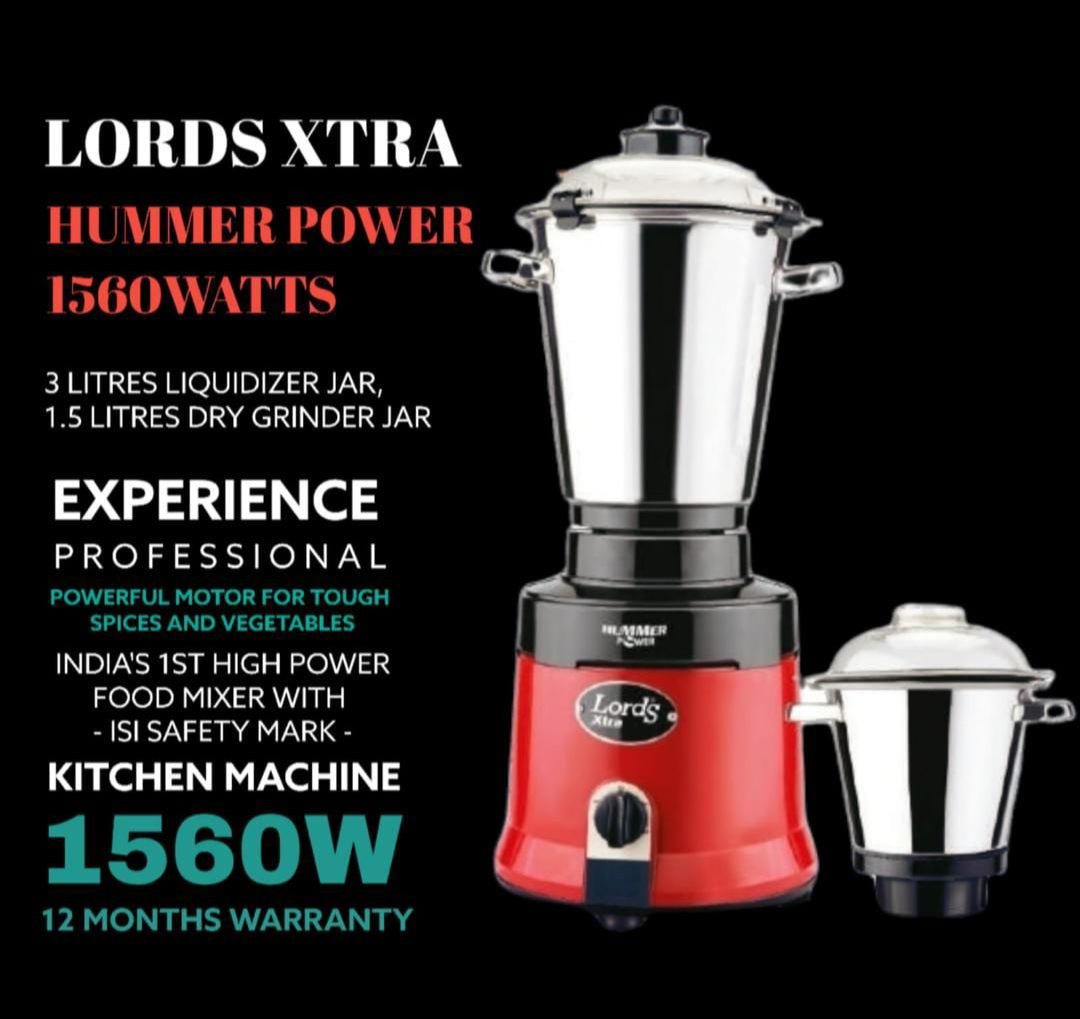 Lords Hummer Power 1450Watt 3 Jars Hear Duty Mixer Grinder