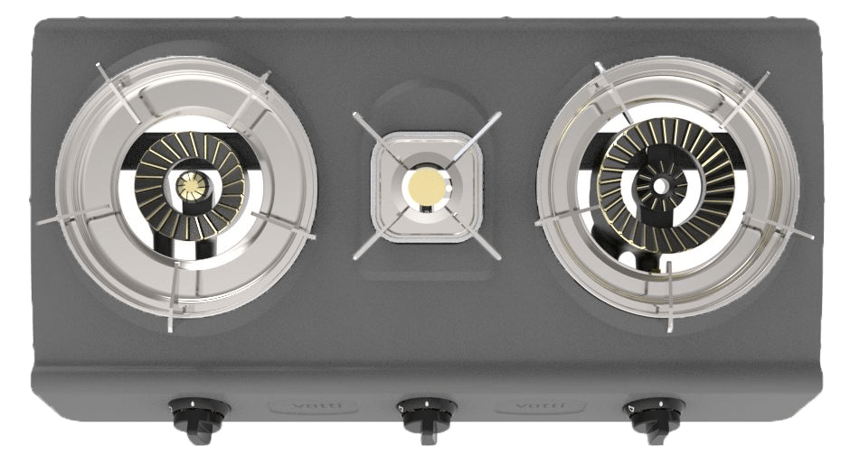 EQ Haus 3 Burner Gas Hob - EQ-STB-ITRB