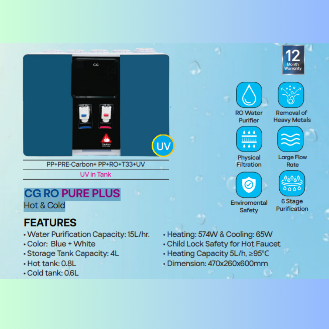 CG Pure Plus HOT And Cold RO Water Purifier