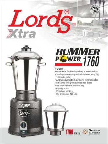 Lords Hummer Power 1760 | Industrial Mixer Grinder