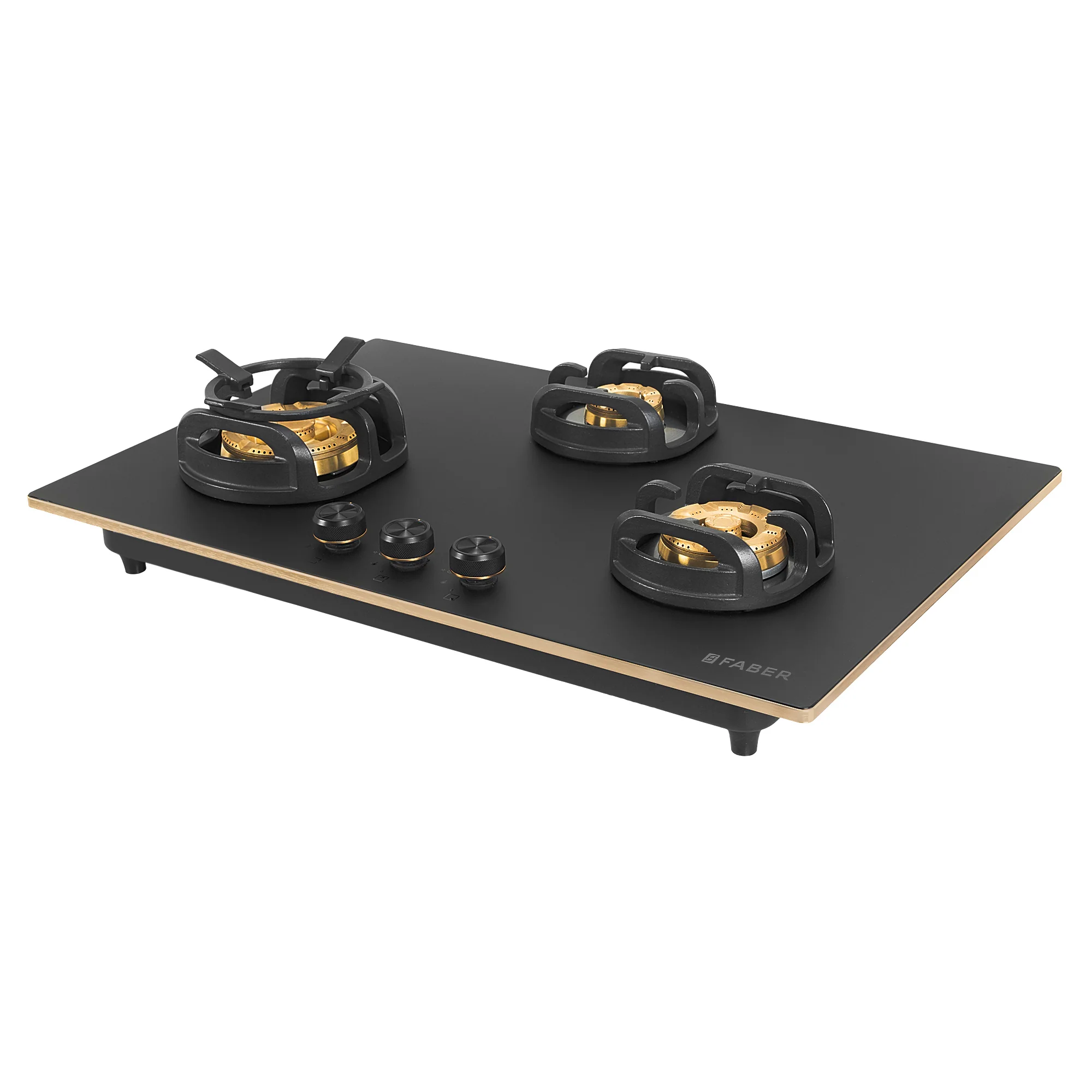 Faber Hob Verona IND HD 783 FFD AI - 3 Burner, 78cm, Built-In Auto Electric Ignition, Flame Failure Device For Safety, Full Brass Burner