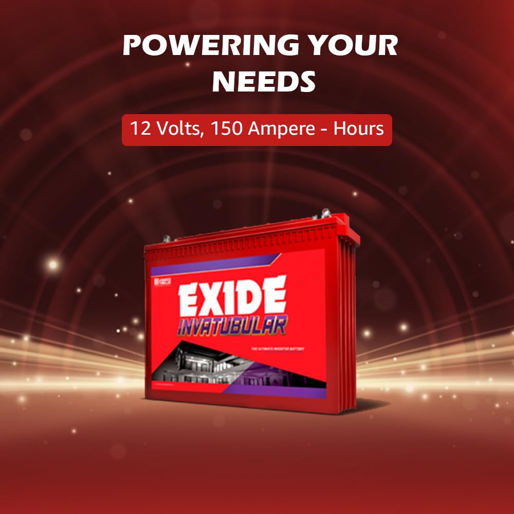 EXIDE INVATUBULAR IT500, 12V 150Ah Tall Tubular Inverter Battery