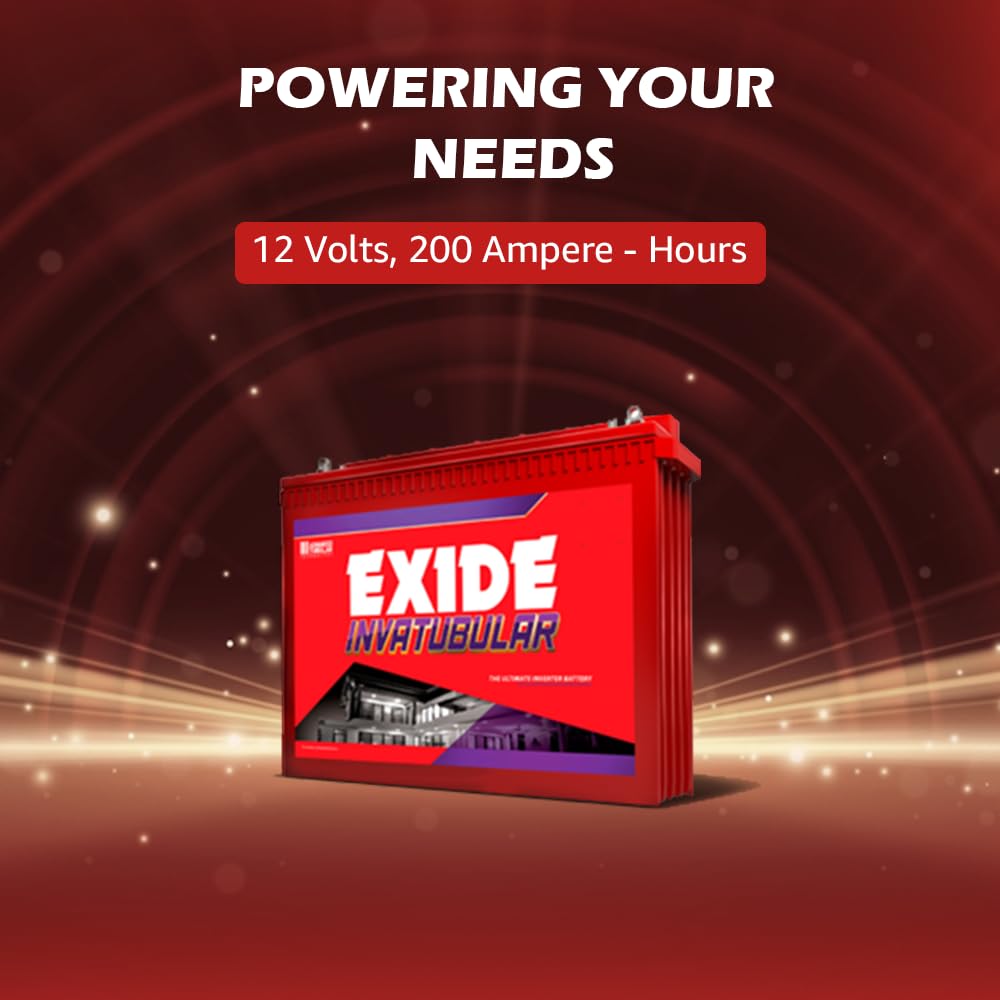 EXIDE INVATUBULAR IT750, 12V 200Ah Tall Tubular Inverter Battery