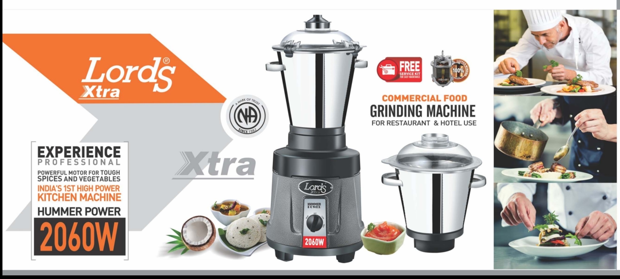 Lords Hummer Power 2060 Watt 2 Jar Mixer Grinder