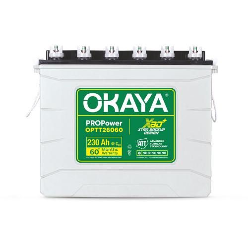 OKAYA OPTT 26060 230 Ah Tall Tubular Inverter Battery