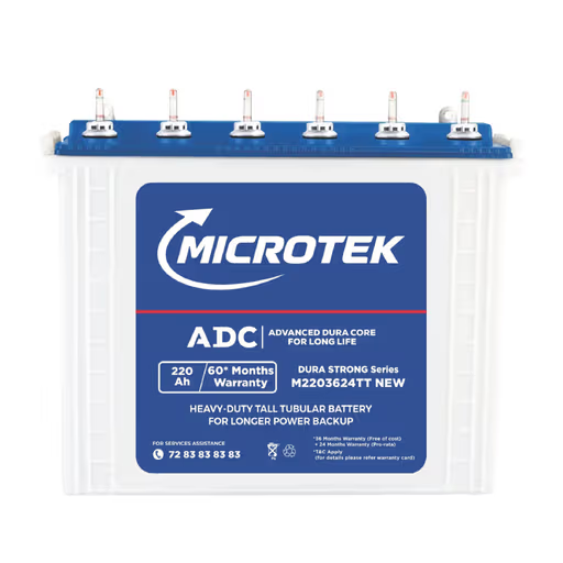 Microtek Smart 220Ah /12 Volt Tall Tubular Battery