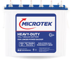 Microtek Smart 250Ah /12 Volt Tall Tubular Battery