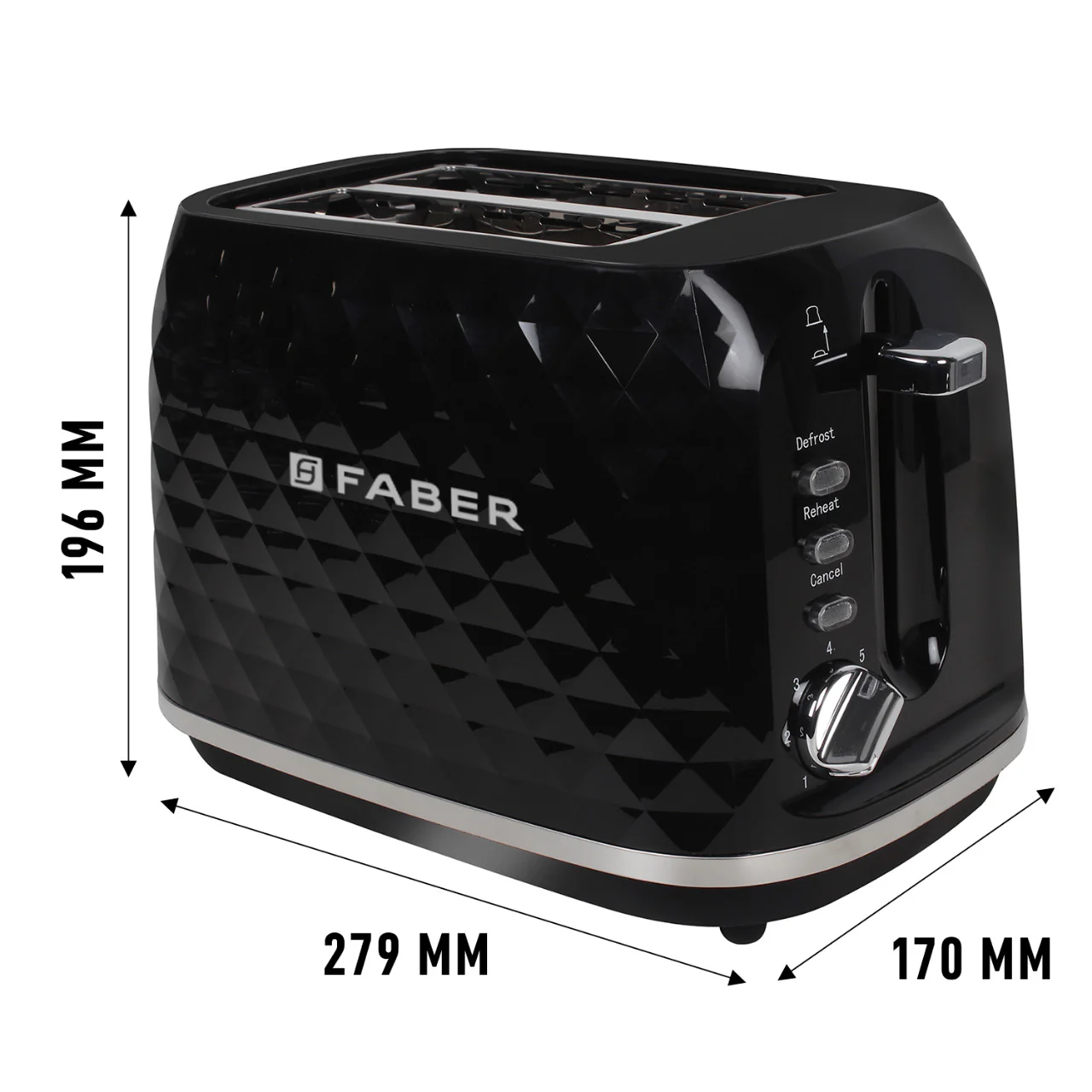 Faber Pop-Up Toaster 950W DLX BK